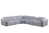 Nexus Light Blue Power Reclining Sectional
