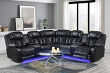 Lucky Charm Black Power Reclining Sectional