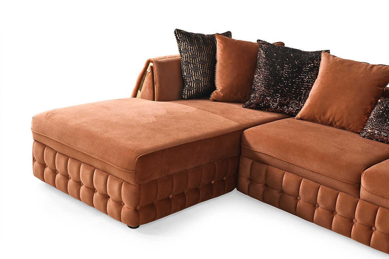 Sicilya Rust Orange Sectional