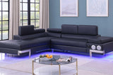 Magic Black PU LED Speaker Sectional