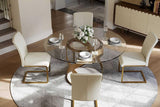 Sami 51" Glass Top Table