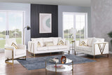 Vista Bonita Cream Velvet Living Room Set