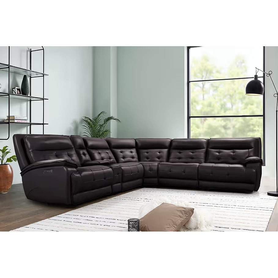 Starlight Brown Power/Adj Headrest Reclining Sectional