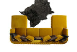Sicilya Mustard Velvet Sectional