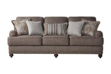 Phineas Driftwood Modern Contemporary Wood, Engineered Wood Fabric Sofa & Loveseat - Ella Furniture