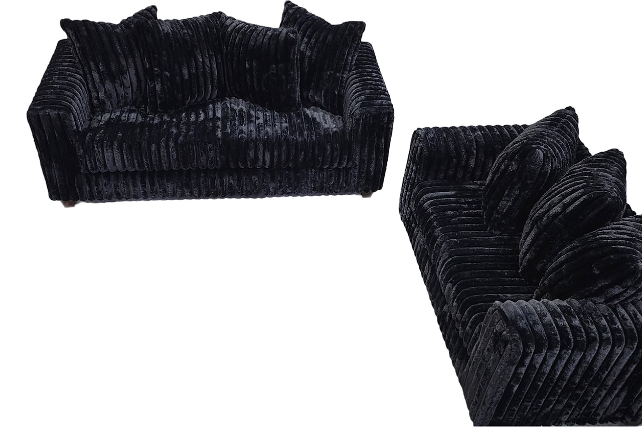 Gia Black 2-Piece Living Room Set