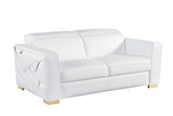 Astra White Leather Living Room Set