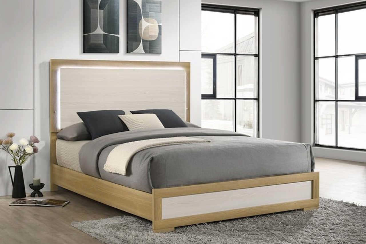 Maya Natural LED Panel Bedroom Set