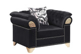 Emma Black Velvet Living Room Set