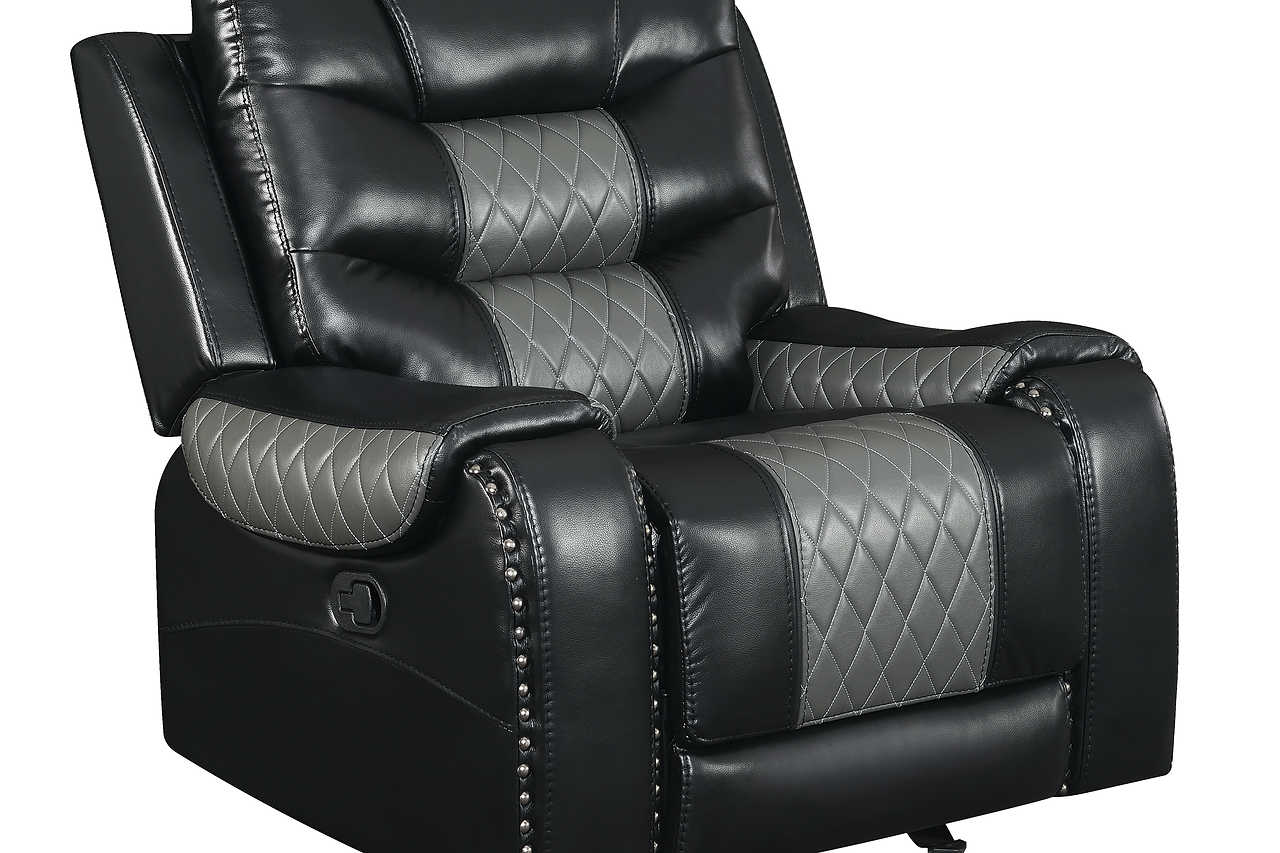 Phoenix II Black Faux Leather Recliner