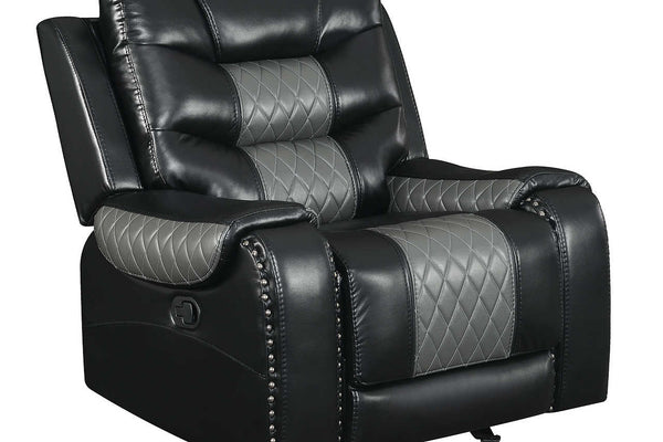 Phoenix II Black Faux Leather Recliner