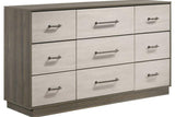 River Light Gray Bookcase Platform Bedroom Set
