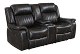 Lavon Brown Modern Wood, Engineered Wood Faux Leather Upholstered 3Pcs Livingroom Set - Ella Furniture