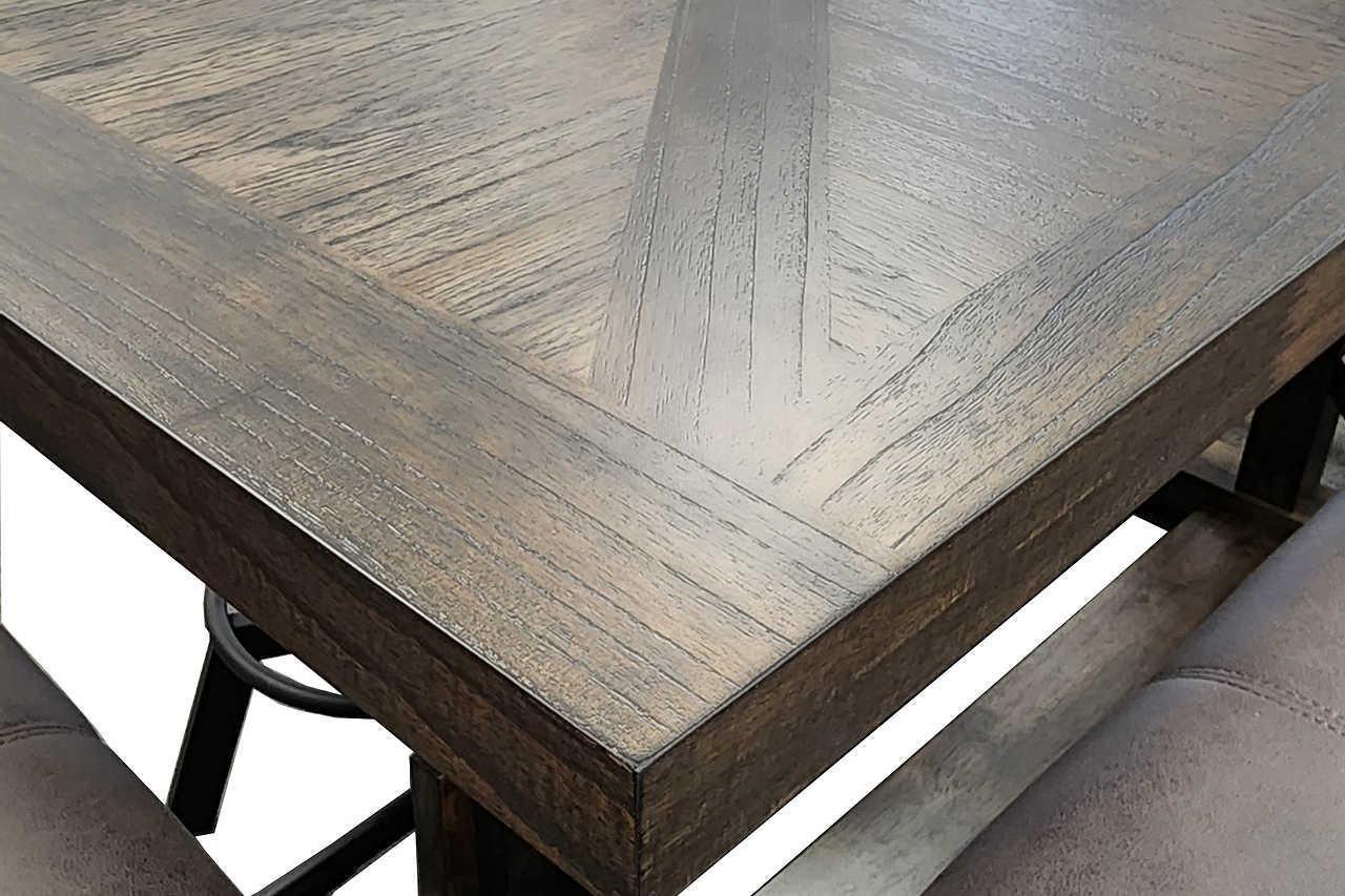 Valmont Dark Brown Counter Height Set