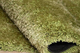 Afro Shag Lime Green Modern Transitional Art Silk Shine Rug - Ella Furniture