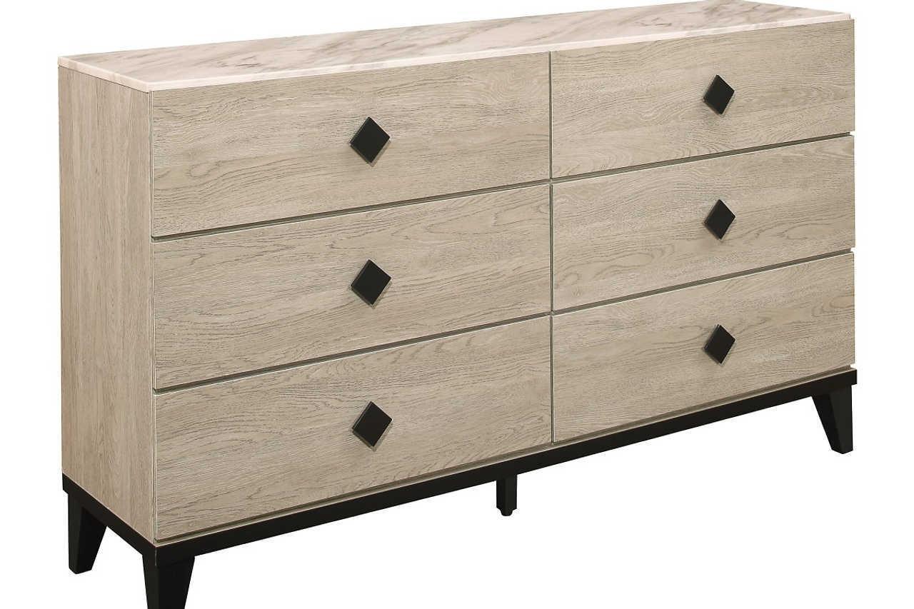 Giza Light Gray Upholstered Tufted Panel Bedroom Set