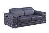 Favo Dark Navy Leather Chair