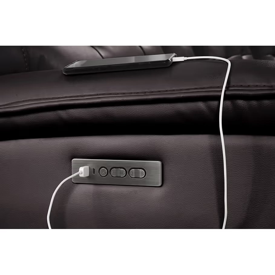 Starlight Brown Power/Adj Headrest Reclining Sectional