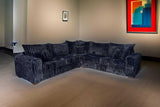 Noah Black Corduroy Sectional