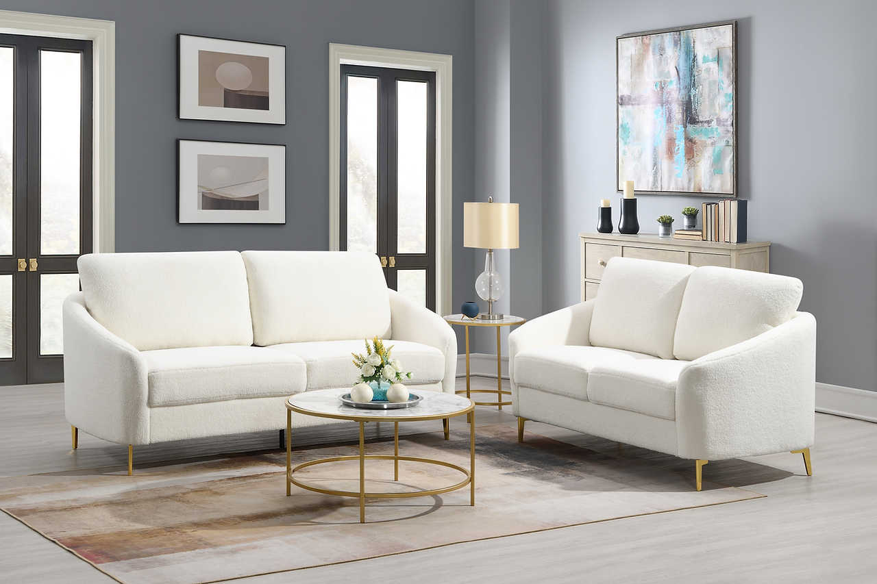Lila White Living Room Set