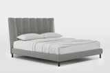 Cato Gray Upholstered Platform King Bed