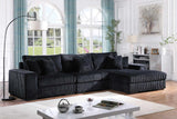 Comfy Black 3-Piece Upholstered Sectional