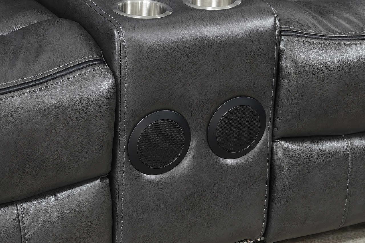 Party Time Gray Power Reclining Set