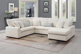Brady Beige Fabric Ottoman