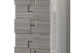 Infinity Gray Modern Contemporary Acacia Veneer Engineered Wood 2-Drawers Nightstand - Ella Furniture