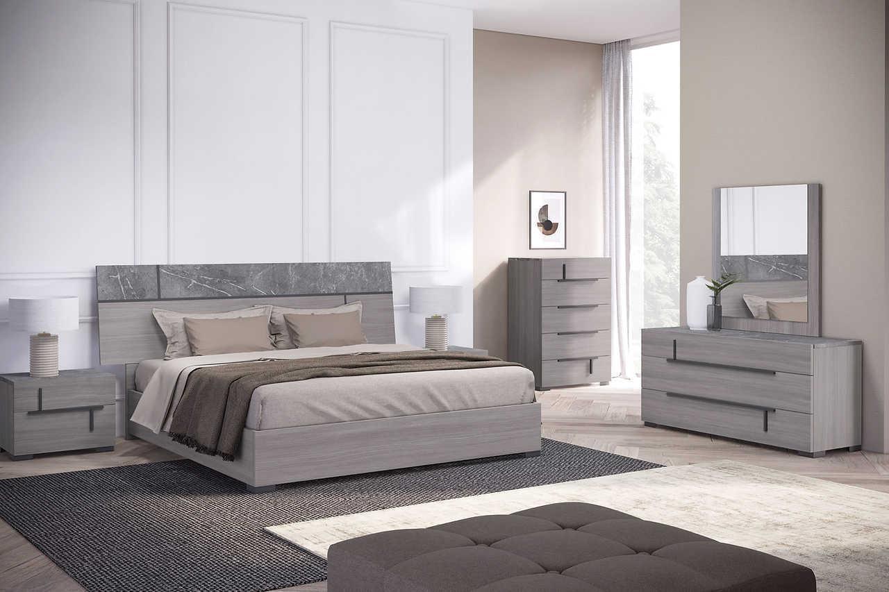 Sunrise Gray Italian Bedroom Set