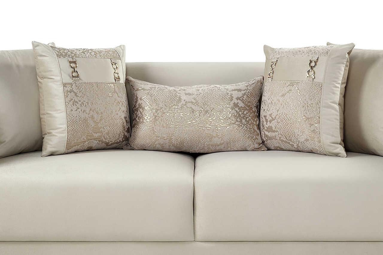 Monaco Cream Velvet Living Room Set