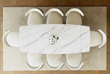 Aman Glossy White 71"-95" Table