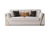 Hilena White Velvet Living Room Set