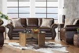 Ridgeline Brownie Modern Contemporary Solid Wood Polished Fabric Upholstery Sofa - Ella Furniture