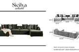 Sicilya Rust Orange Sectional