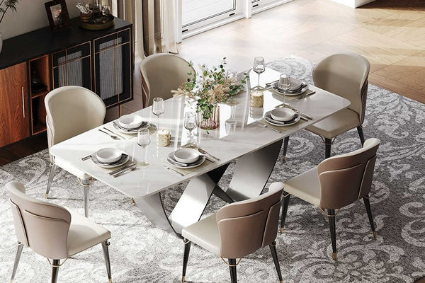 Amara Glossy White 79" Table