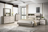 River Light Gray Bookcase Platform Bedroom Set
