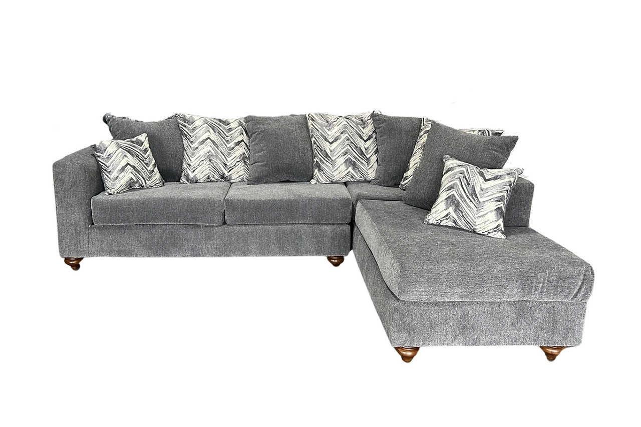 Zander Gray Fabric Sectional