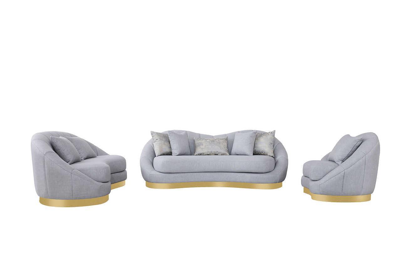 Olena Dove Gray 2-Piece Living Room Set