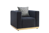 Alisha Black 2-Piece Living Room Set