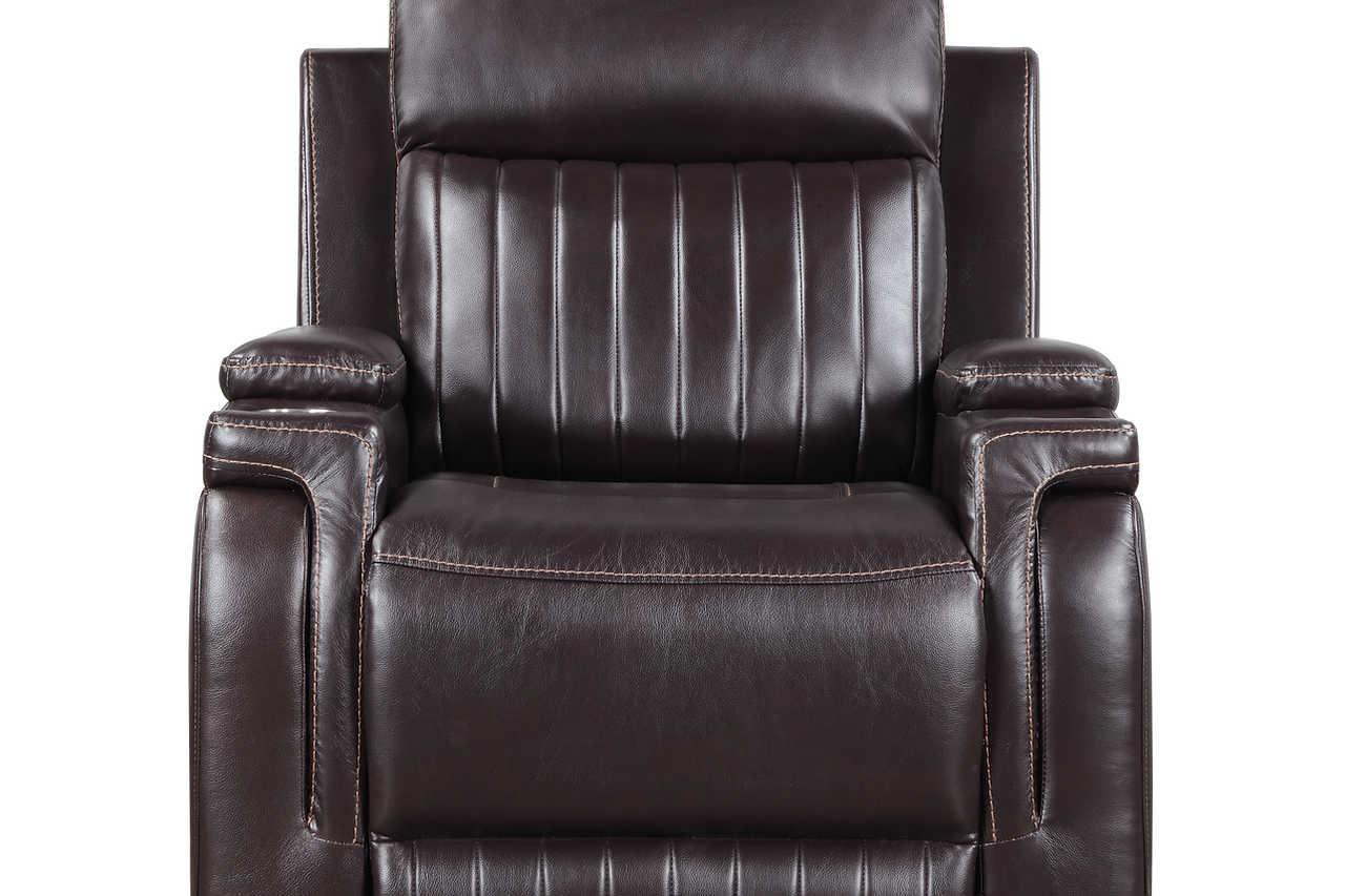 Ethan Brown Air Leather 3-Piece Reclining Set