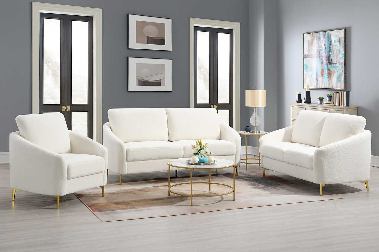 Lila White Living Room Set