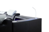 Matrix Black White Faux Leather Sectional