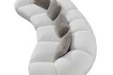Big Cloud White Soft Fur Fabric Oversize Sectional