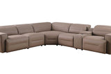 Nexus Brown Power Reclining Sectional