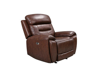 Rosewood Brown Wood Faux Leather (3Pcs Power Reclining Sofa, Loveseat And Recliner) - Ella Furniture