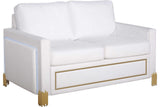 Glamor White Gold Velvet Living Room Set