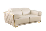 Hexor Beige Leather Living Room Set