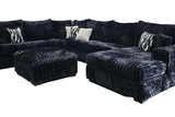 Texan Black Corduroy Sectional