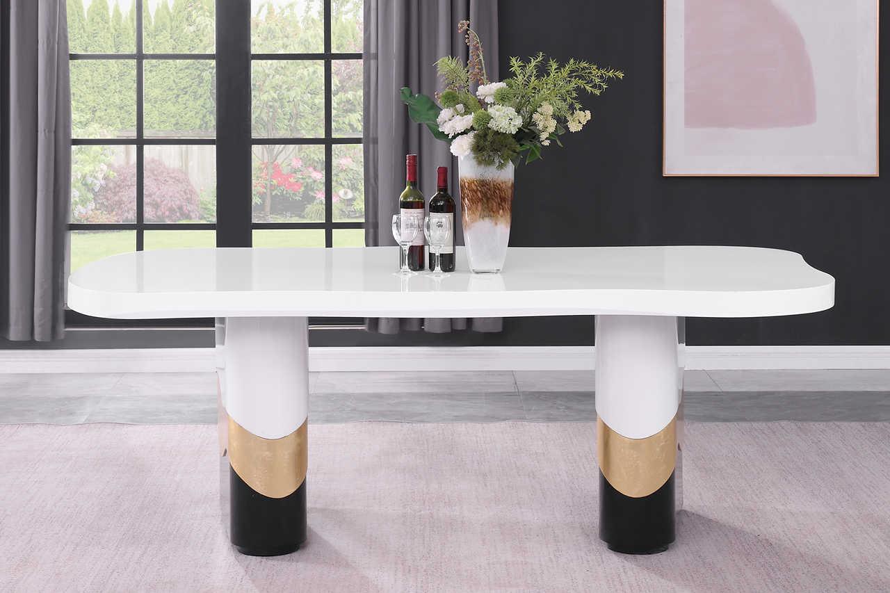 Orion White Black Dining Room Set